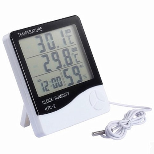 HTC-2 Digital Temperature & Humidity Meter with Clock