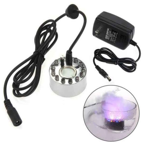 Ultrasonic Mist Maker Fogger with RGB LED, SS Body, 24V Adapter for Fountain, Pond, Humidifier