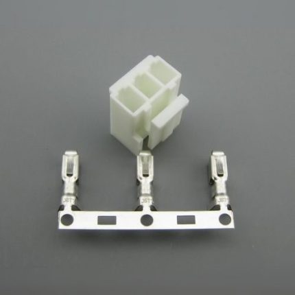 JST 3-Pin Female Connector - Housing with Crimp Pins