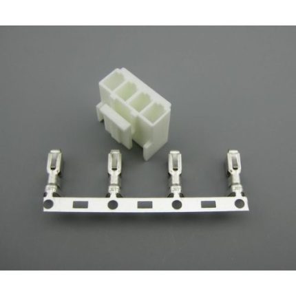 JST 4-Pin Female Connector - Housing with Crimp Pins