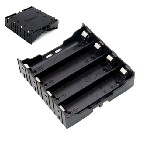18650 Lithium Battery Holder (4 Slot, Pin Type)-min 18650 Lithium Battery Holder (4 Slot, Pin Type) - Image 1